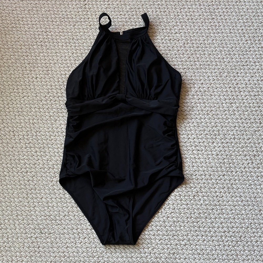 Elegant Black One-Piece Swimsuit